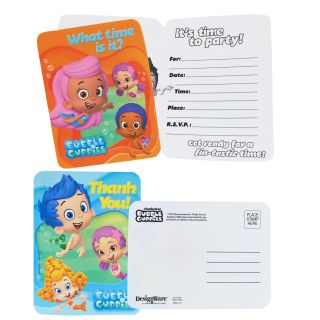 Bubble Guppies Invitations Thank You Postcards