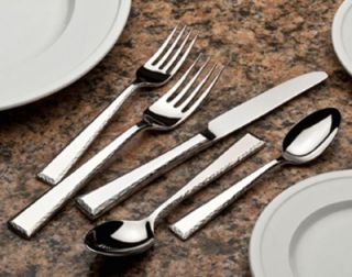 World Tableware 8.25 Conde Dinner Fork   Hammered Handle, 4.5 ga Stainless