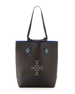 Pinkette Holiday Tote Bag, Black/Sapphire