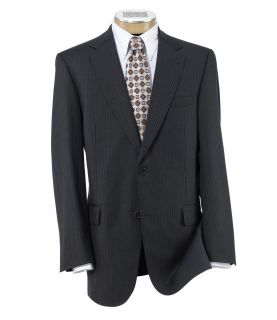 Signature Gold 2 Button Wool Suit  Charcoal Fancy with Deco Stripe JoS. A. Bank