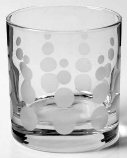 Mikasa Cheers Double Old Fashioned   Multimotif Cut Lines, Dots, Rings