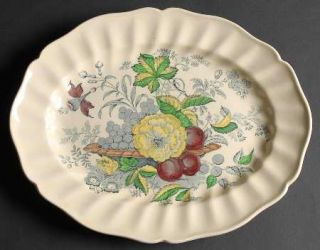 Royal Doulton Kirkwood, The Multicolor 13 Oval Serving Platter, Fine China Dinn