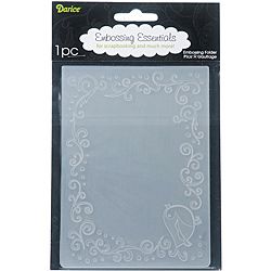 Darice Bird Scroll Embossing Folder (ClearMaterials PlasticPackage includes one (1) embossing folderFist most embossing machines (sold separately)Dimensions 5.75 inches high x 4.25 inches wideImported )