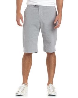 Gingham Trouser Shorts, Gray