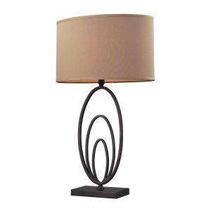 Dimond Lighting DMD D2211 Haven Multiple Oval Design Table Lamp with Taupe Faux