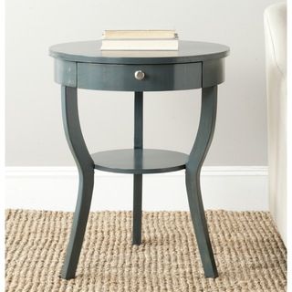 Kendra Dark Teal End Table (Dark tealMaterials Pine woodDimensions 30.3 inches high x 22 inches wide x 22 inches deepThis product will ship to you in 1 box.Assembly required )