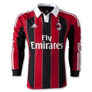 adidas AC Milan 12/13 LS Home Soccer Jersey