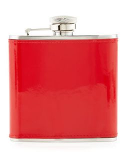 Patent Leather Flask, Red