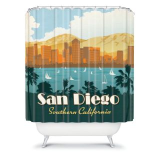 DENY Designs Anderson Design Group Cities Shower Curtain Multicolor   13565 