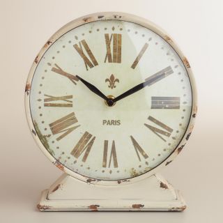 Ivory Taylor Tabletop Clock   World Market