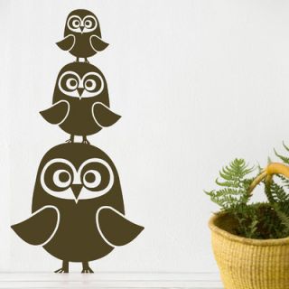 ferm LIVING Three Owls Wall Sticker 2047 Color Brown