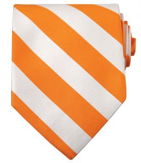 Collegiate Tie  Orange/White JoS. A. Bank