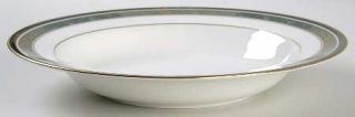 Mikasa Venetian Manor Rim Soup Bowl, Fine China Dinnerware   Bone,Gold Scrolls