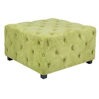 angeloHOME Duncan Parisian Large Tufted Cube   Green Meadow   OTT307 CPR62A