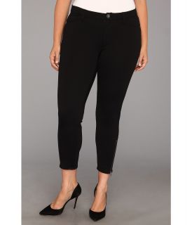 DKNY Jeans Plus Size 5 Pocket Ponte Pant With Zipper Womens Casual Pants (Black)