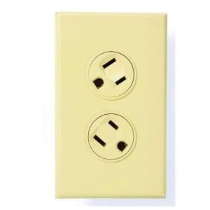 360 Electrical 36012A Electrical Outlet, Rotating Duplex Receptacle w/Screwless Wall Plate Almond