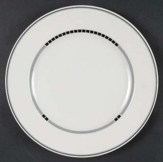 Mikasa Contempo Salad Plate, Fine China Dinnerware   Intaglio, Black&Gray Geomet
