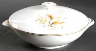 Royal Doulton Golden Maize Round Covered Vegetable, Fine China Dinnerware   Whea