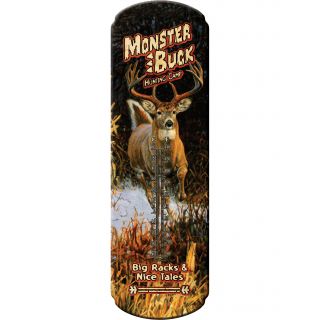 Rivers Edge Products X large Tin Thermometer Monster Buck Hunting Camp (Green/brown/yellow/red/black/whiteDimensions 31 inches long x 1 inch deep x 9.5 inches wideWeight 1.7 )