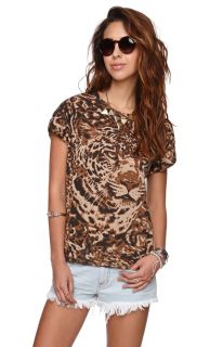 Womens Afends Tee   Afends All Over Leopard T Shirt