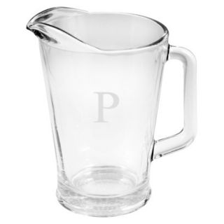Personalized Monogram Glass Pitcher   P