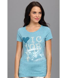 Fox Victory Crew Neck Tee Womens T Shirt (Blue)