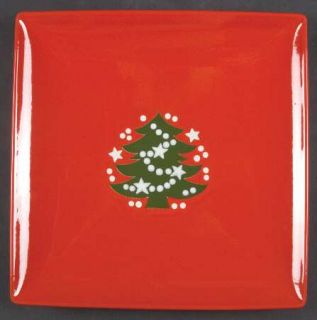 Waechtersbach Christmas Tree 10 Square Serving Platter, Fine China Dinnerware  