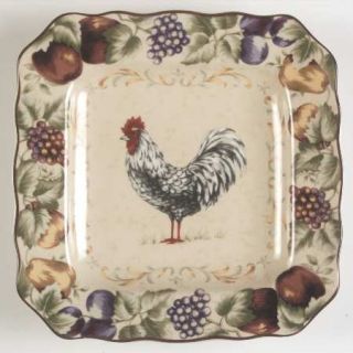 Noble Excellence Napa Chanticleer Salad Plate, Fine China Dinnerware   Square Sh
