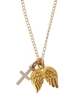 Believe Charm Necklace, Gold
