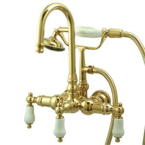 Elements of Design DT0072PL St. Louis Wall Mount High Rise Clawfoot Tub Filler W