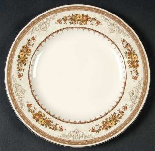 Minton Roxburgh Brown Bread & Butter Plate, Fine China Dinnerware   Gold On Brow