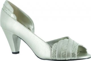 Womens Easy Street Tier   Champagne/Pewter Snake Mid Heel Shoes