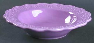  Lace Lilac Large Rim Soup Bowl, Fine China Dinnerware   All Lilac,Embos