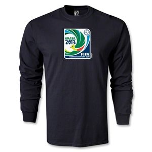 Euro 2012   FIFA Confederations Cup 2013 LS Emblem T Shirt (Black)