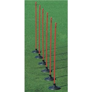 Kwik Goal 6 Pack Premier Coaching Sticks (Red)