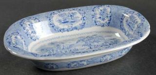 Ridgway (Ridgways) Oriental (Blue, Gold Trim) 9 Oval Vegetable Bowl, Fine China