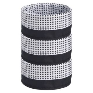 Room Essentials Small Fold Over Basket   Set of 3   White with Black Dots