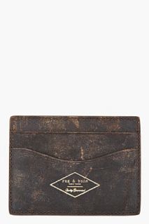 Rag And Bone Brown Leather Weathered Hampshire Card Holder