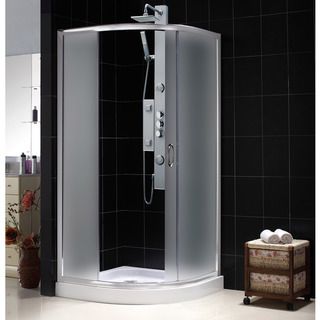 Dreamline Solo 34 3/8 X 34 3/8 Frameless Sliding Shower Enclosure (Tempered glass, aluminumOptional SlimLine shower base and backwalls available Intended use IndoorTempered glass ANSI certifiedAssembly requiredProduct Warranty Limited 5 (five) year manu