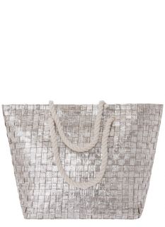 Lane Bryant Plus Size Metallic basket weave tote bag by     Womens Size One