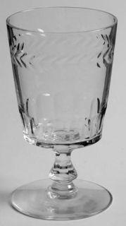 Seneca Laurel (Round Base) Juice Glass   Stem #912, Cuts #121 & #39, Round Base