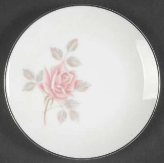 Noritake Rosemist Bread & Butter Plate, Fine China Dinnerware   Pink Rose W/Leav