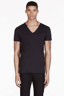 Diesel Black V_neck Umtee_jesse T_shirt