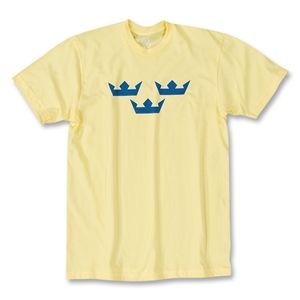Objectivo Sweden, Three Crowns Soccer T Shirt (Yellow)