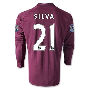 Umbro Manchester City 12/13 SILVA LS Away Soccer Jersey